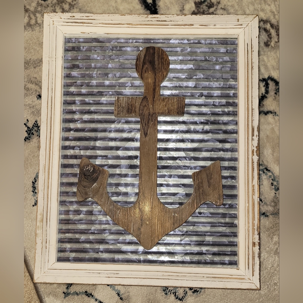 Anchor Framed Art 12.75x16"